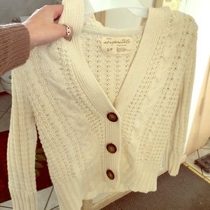 White hoodie cardigan